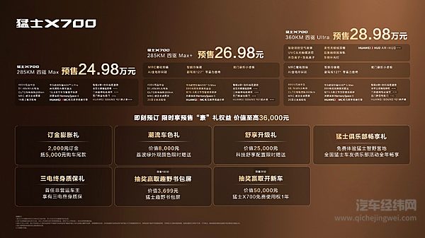 猛士X700正式开启预售，“六看”标尺定义30万级最好的方盒子