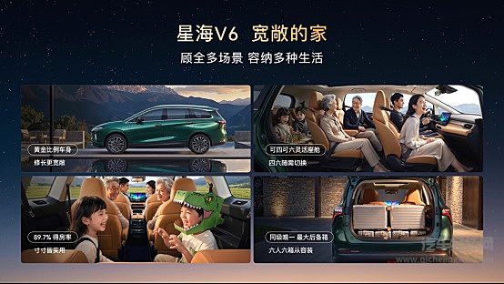 华系大六座星海V6正式上市9.99万元起！高端智驾迈入十万时代