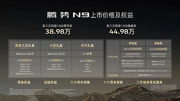 科技安全全能旗舰SUV腾势N9震撼上市 38.98万元起售
