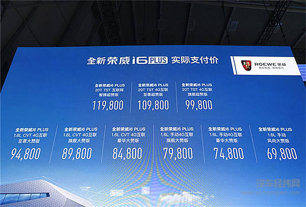 荣威i6 PLUS瞄准A+市场 顶配11.98万性价比666！