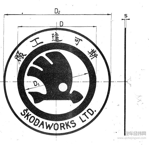  1931年4月通过的第四版斯柯达商标
