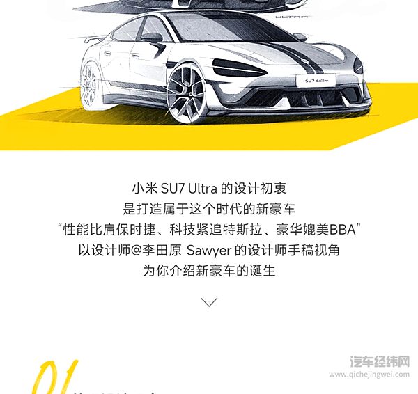 小米SU7Ultra设计手稿