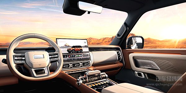 硬派方盒子插混SUV 吉利银河战舰700内饰官方正式公布
